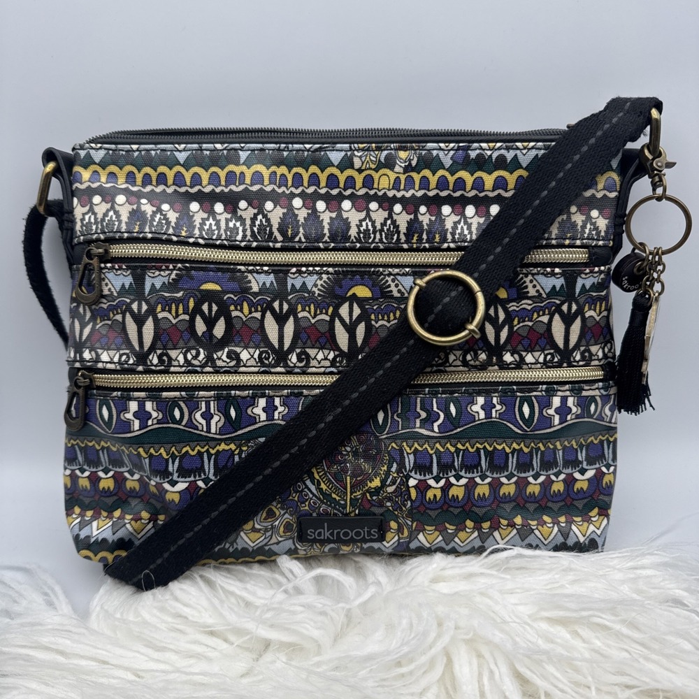 ECO TWILL Sakroots Shoulder Bag/Crossbody Purse Multi colors Charm Adjustable
